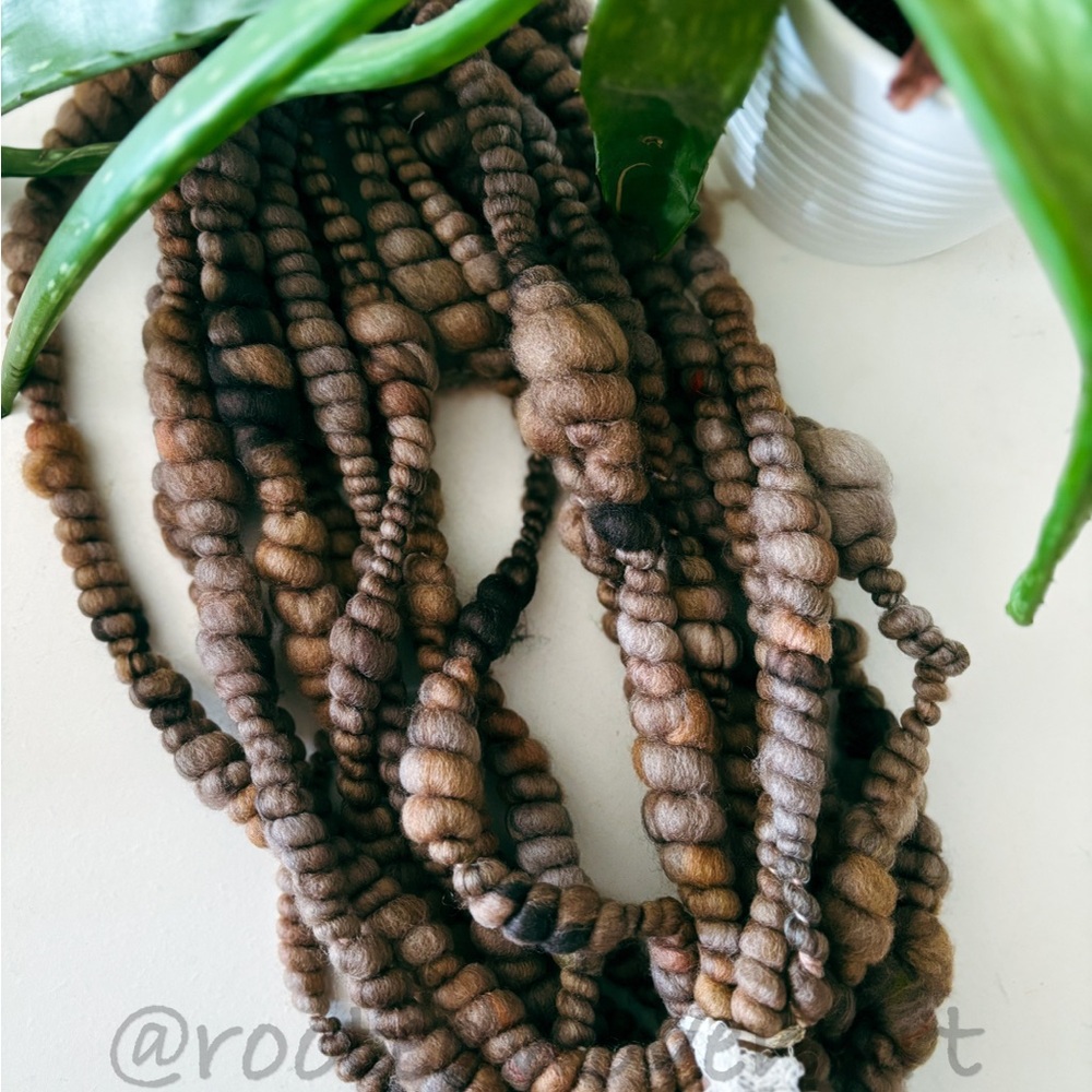 Handmade Brown Wool Yarn